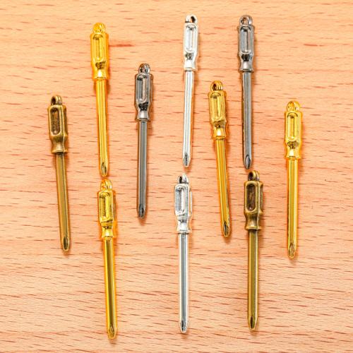 Zinc Alloy Tool Pendants, Screwdriver, plated, DIY 