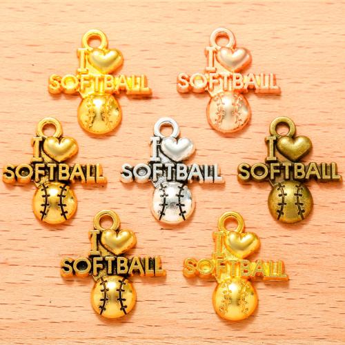 Zinc Alloy Jewelry Pendants, Baseball, plated, DIY 