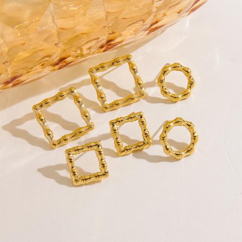 Stainless Steel Stud Earring, 304 Stainless Steel, gold color plated & for woman 