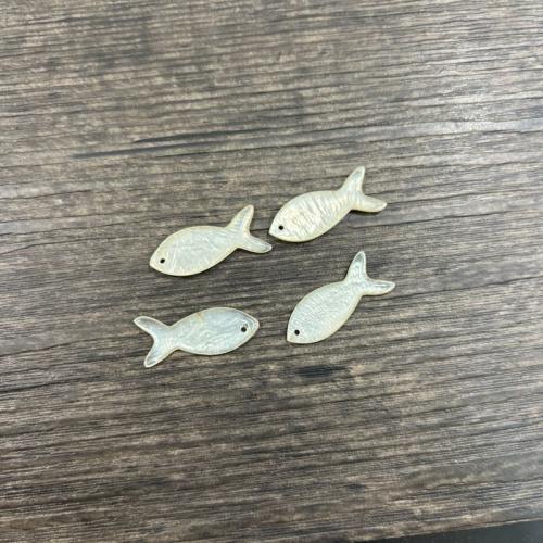 Pendentifs de coquillage naturel, coquille, poisson, DIY, blanc Vendu par PC