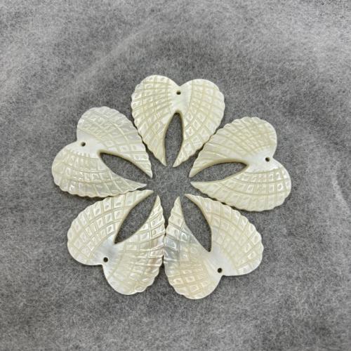 Pendentifs de coquillage naturel, coquille, forme d'aile, DIY, blanc Vendu par PC