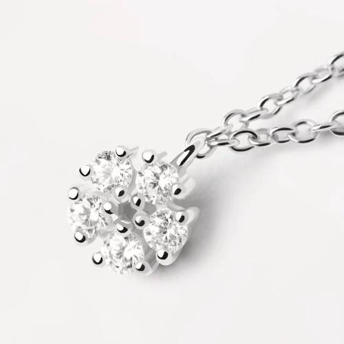 Cubic Zircon Micro Pave Brass Necklace, plated, micro pave cubic zirconia & for woman Approx 41-50 cm [