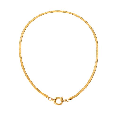 Collar de Acero Inoxidable, acero inoxidable 304, Recubrimiento iónico al vacío, diferentes estilos para la opción & para mujer, dorado, Vendido por UD[