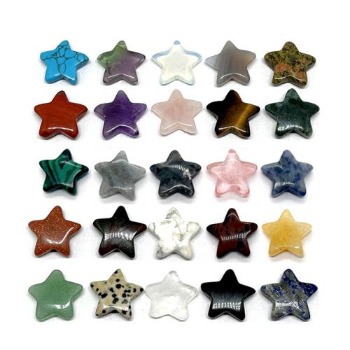 Single Gemstone Beads, Star & no hole [