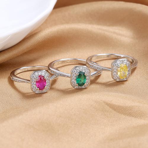 Cubic Zirconia Micro Pave Brass Finger Ring & micro pave cubic zirconia & for woman 