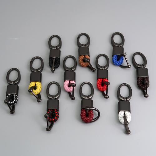 PU Leather Key Chain, Zinc Alloy, with PU Leather, for man 