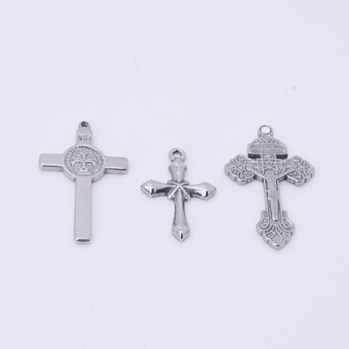 Stainless Steel Cross Pendants, 304 Stainless Steel, DIY & machine polishing 