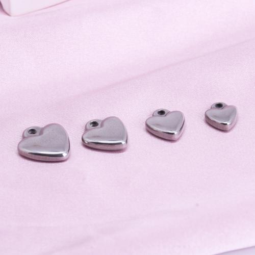 Stainless Steel Heart Pendants, 304 Stainless Steel, polished, DIY 