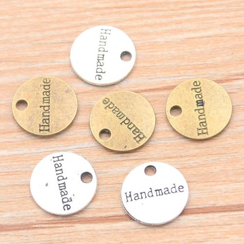 Zinc Alloy Flat Round Pendants, plated, DIY 15mm, Approx 