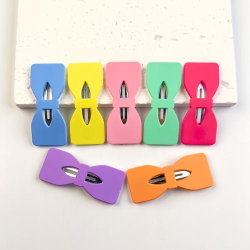 Clips del Pelo, aleación de zinc, barniz de secado al horno, para mujer, Color aleatorio, 55x23.5mm, aproximado 100PCs/Bolsa, Vendido por Bolsa