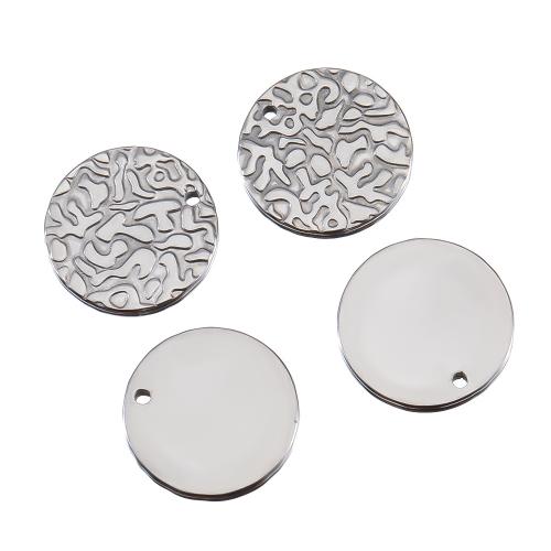 Stainless Steel Pendants, 304 Stainless Steel, Flat Round, Vacuum Ion Plating, DIY 16mm Approx 1mm, Approx [