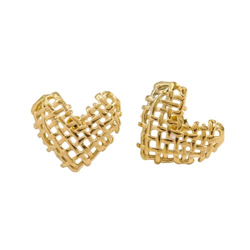 Stainless Steel Stud Earring, 304 Stainless Steel, Heart, Vacuum Ion Plating, fashion jewelry & for woman 