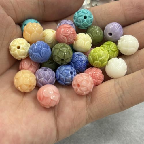 Natural Freshwater Shell Beads, Shell Powder, Flower, DIY 12mm [