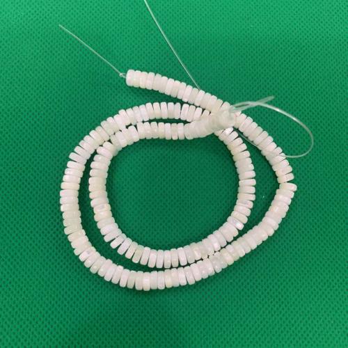 Trochus Beads, DIY, white Approx 38 cm 