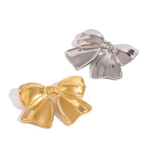 Collar Jewelry Brooch, 304 Stainless Steel, Bowknot, plated, for woman 