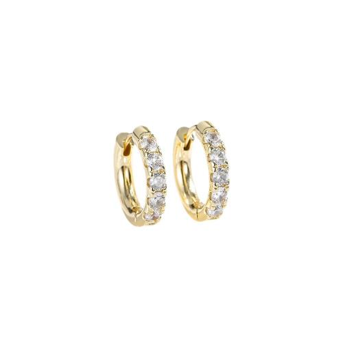 Cubic Zirconia Micro Pave Brass Earring, plated, micro pave cubic zirconia & for woman 