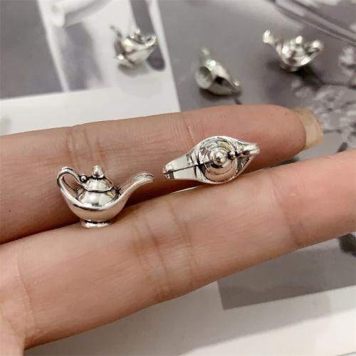 Zinc Alloy Jewelry Pendants, Teapot, antique silver color plated, DIY 