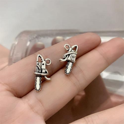 Zinc Alloy Jewelry Pendants, Saw, antique silver color plated, DIY 