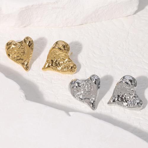 Stainless Steel Stud Earring, 304 Stainless Steel, Heart, fashion jewelry & for woman 