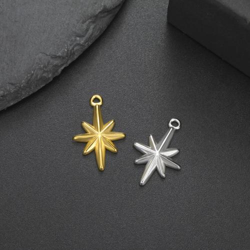 Stainless Steel Star Pendant, 304 Stainless Steel, DIY 