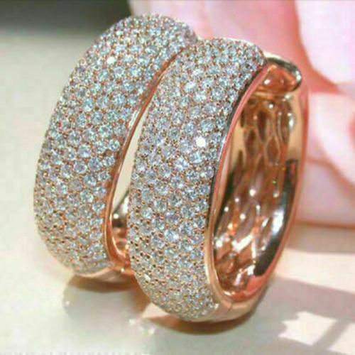 Cubic Zirconia Micro Pave Brass Earring, fashion jewelry & micro pave cubic zirconia & for woman 