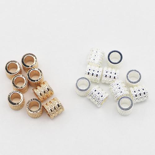 Stainless Steel Large Hole Beads, 304 Stainless Steel, Column, Vacuum Ion Plating, DIY Approx 5mm [