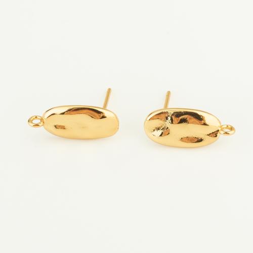 Brass Earring Stud Component, gold color plated, DIY 