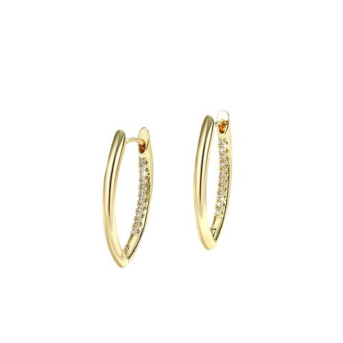 Cubic Zirconia Micro Pave Brass Earring, plated, micro pave cubic zirconia & for woman 