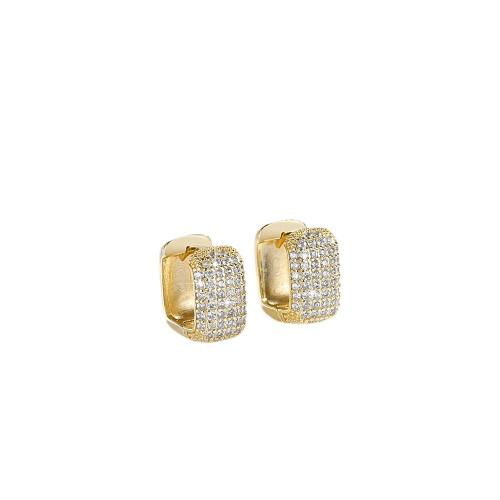 Cubic Zirconia Micro Pave Brass Earring, plated, micro pave cubic zirconia & for woman 