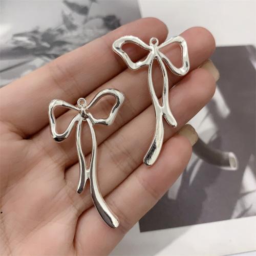 Zinc Alloy Bowkont Pendants, Bowknot, antique silver color plated, DIY 