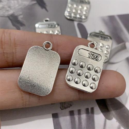 Zinc Alloy Jewelry Pendants, Calculator, antique silver color plated, DIY 