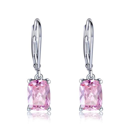 Boucles d'oreilles en laiton zircon cubique, bijoux de mode & pavé de micro zircon & pour femme, plus de couleurs à choisir, 30mm, Vendu par paire[