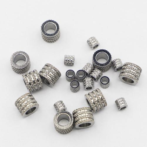 Stainless Steel Large Hole Beads, 304 Stainless Steel, Column, DIY [