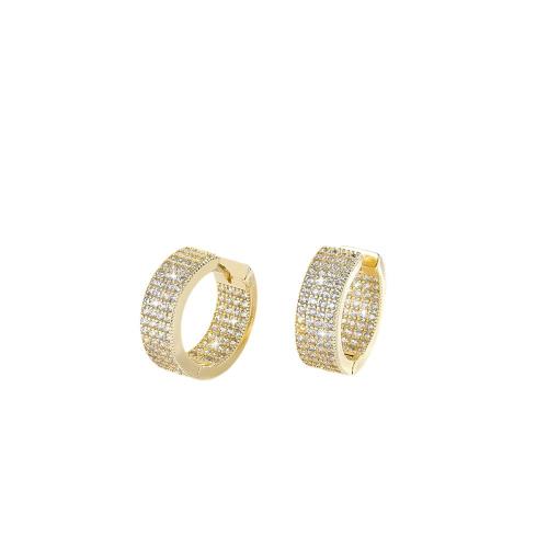 Cubic Zirconia Micro Pave Brass Earring, plated, micro pave cubic zirconia & for woman 