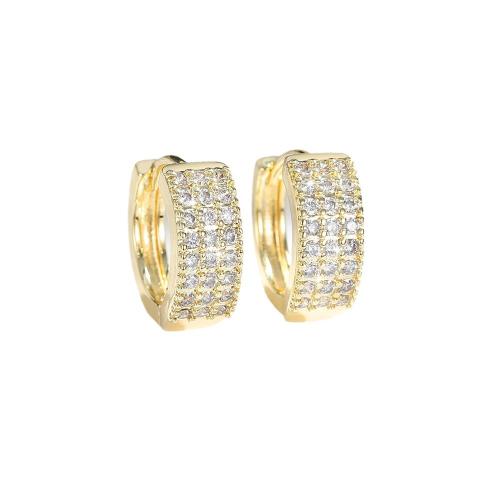 Cubic Zirconia Micro Pave Brass Earring, plated, micro pave cubic zirconia & for woman 