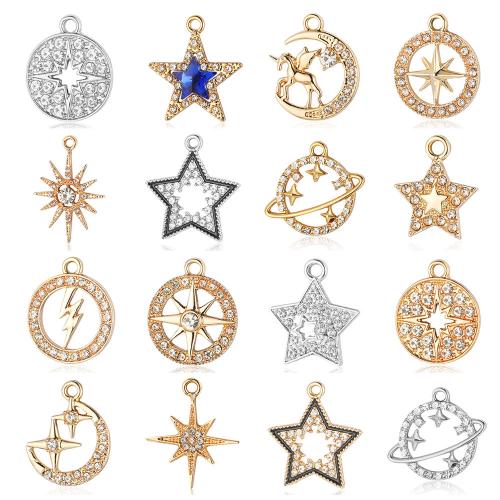 Zinc Alloy Rhinestone Pendants, DIY & with rhinestone 