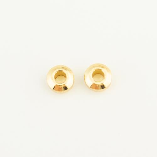 Brass Jewelry Beads, Round, gold color plated, DIY 