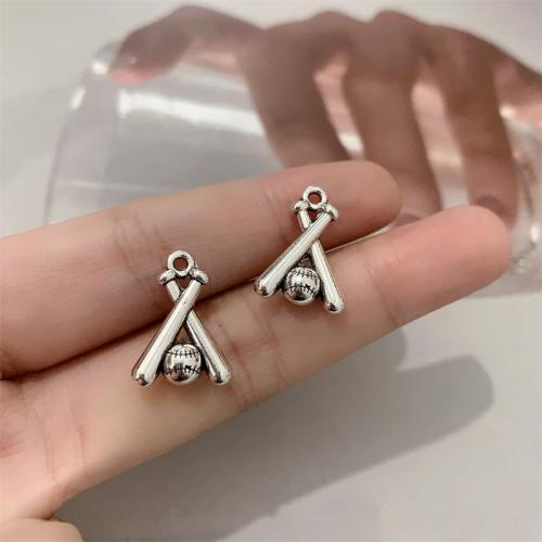 Zinc Alloy Jewelry Pendants, Baseball Bat, antique silver color plated, DIY 