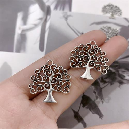 Zinc Alloy Jewelry Pendants, Tree, antique silver color plated, DIY 