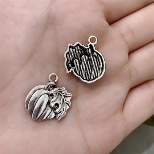 Zinc Alloy Jewelry Pendants, Pumpkin, antique silver color plated, DIY 