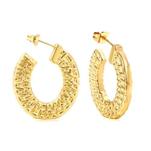 304 Stainless Steel Stud Earring, gold color plated, fashion jewelry & for woman 