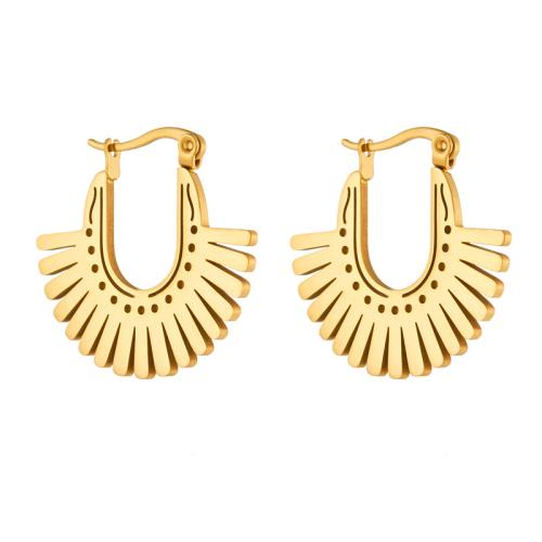 Stainless Steel Leverback Earring, 304 Stainless Steel, gold color plated, fashion jewelry & for woman, golden 