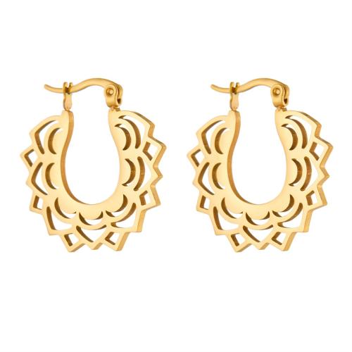 Stainless Steel Leverback Earring, 304 Stainless Steel, gold color plated, fashion jewelry & for woman, golden 