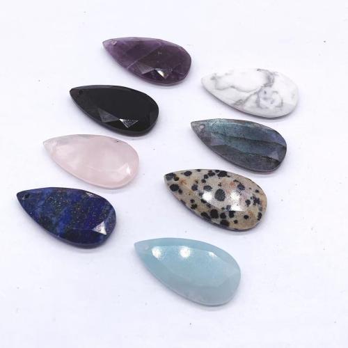 Gemstone Jewelry Pendant, Natural Stone, Teardrop, DIY 