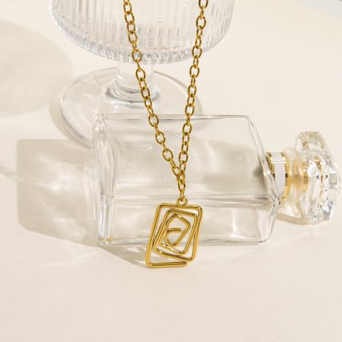 Stainless Steel Jewelry Necklace, 304 Stainless Steel, gold color plated, for woman [