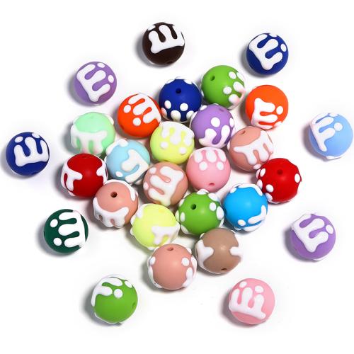 Enamel Acrylic Beads, Round, DIY 17mm [