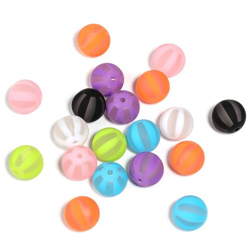 Zweifarbige Acryl Perlen, rund, DIY, gemischte Farben, 16mm, Bohrung:ca. 2.5mm, 100PCs/Tasche, verkauft von Tasche[