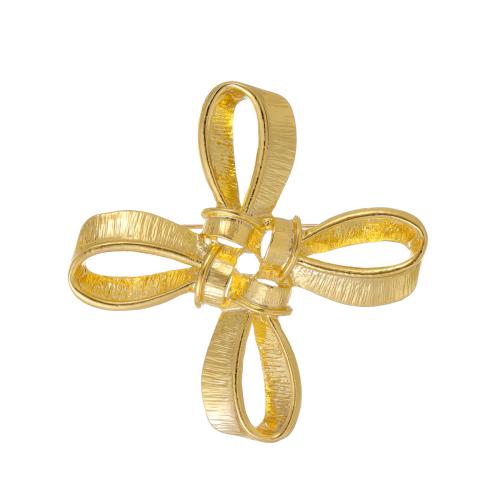 Zinc Alloy Jewelry Brooch, Cross, 18K gold plated, fashion jewelry & Unisex & hollow 