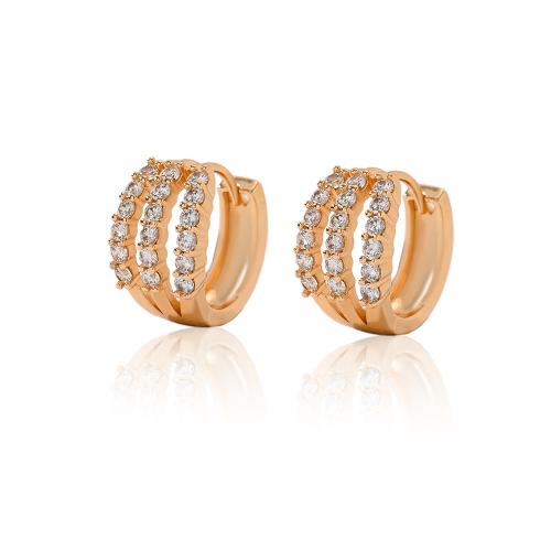 Cubic Zirconia Micro Pave Brass Earring, plated, micro pave cubic zirconia & for woman 