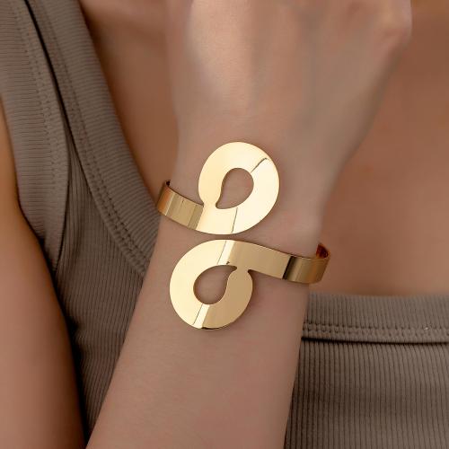 Iron Cuff Bangle, plated, for woman, gold [